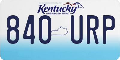 KY license plate 840URP
