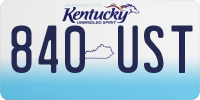 KY license plate 840UST