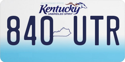 KY license plate 840UTR