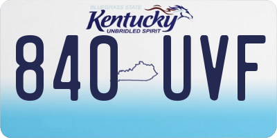 KY license plate 840UVF