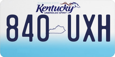 KY license plate 840UXH