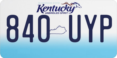 KY license plate 840UYP