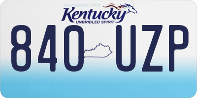 KY license plate 840UZP