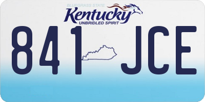 KY license plate 841JCE