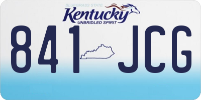 KY license plate 841JCG