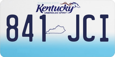 KY license plate 841JCI