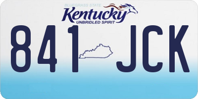 KY license plate 841JCK