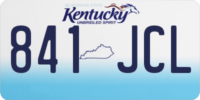 KY license plate 841JCL