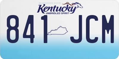 KY license plate 841JCM