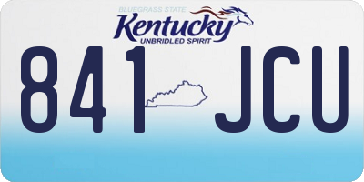 KY license plate 841JCU