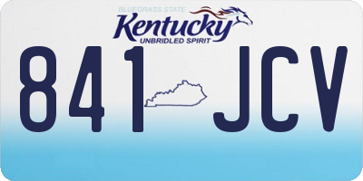 KY license plate 841JCV
