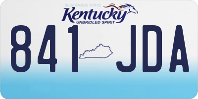 KY license plate 841JDA