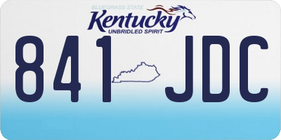 KY license plate 841JDC