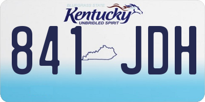 KY license plate 841JDH