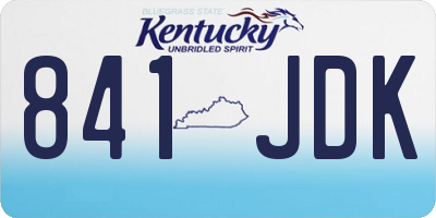 KY license plate 841JDK