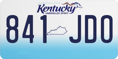 KY license plate 841JDO