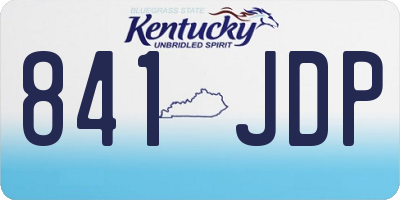 KY license plate 841JDP