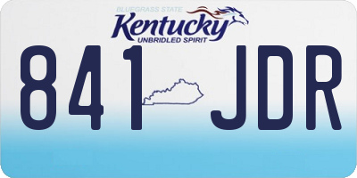 KY license plate 841JDR