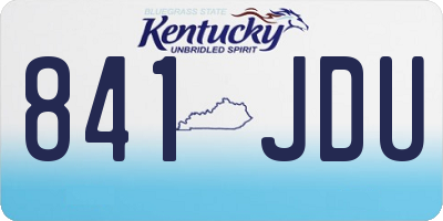 KY license plate 841JDU