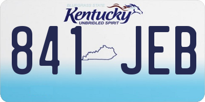 KY license plate 841JEB
