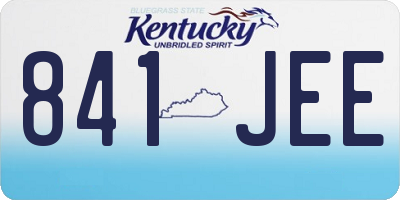 KY license plate 841JEE