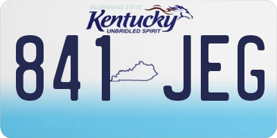 KY license plate 841JEG