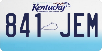 KY license plate 841JEM