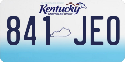 KY license plate 841JEO