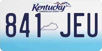 KY license plate 841JEU