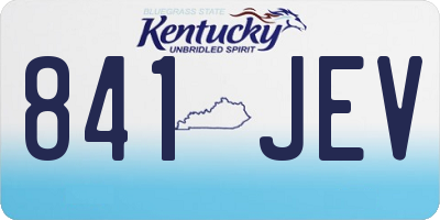 KY license plate 841JEV