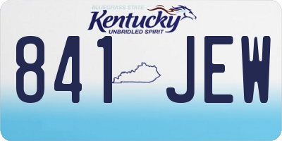 KY license plate 841JEW