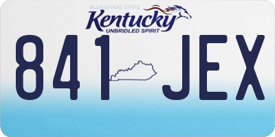 KY license plate 841JEX