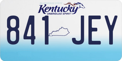 KY license plate 841JEY