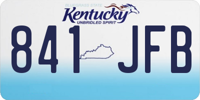 KY license plate 841JFB