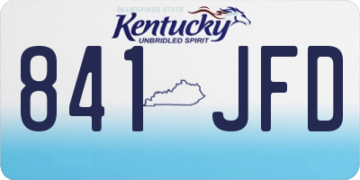 KY license plate 841JFD