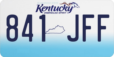 KY license plate 841JFF