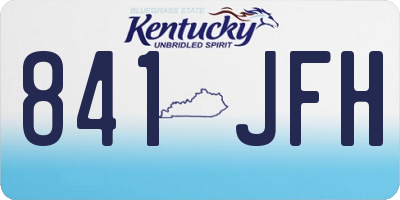 KY license plate 841JFH