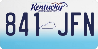 KY license plate 841JFN