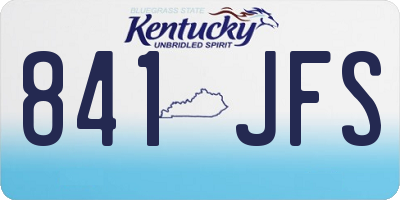 KY license plate 841JFS
