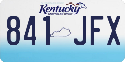 KY license plate 841JFX