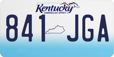 KY license plate 841JGA