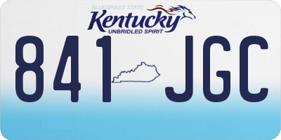 KY license plate 841JGC