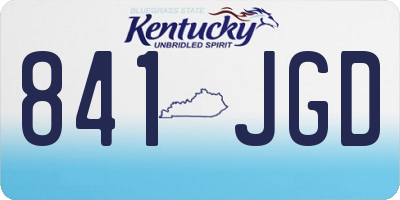 KY license plate 841JGD