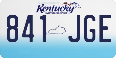 KY license plate 841JGE
