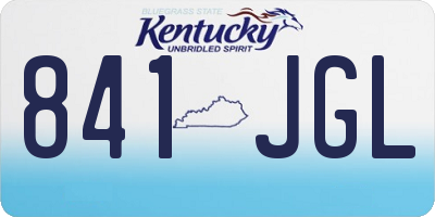 KY license plate 841JGL