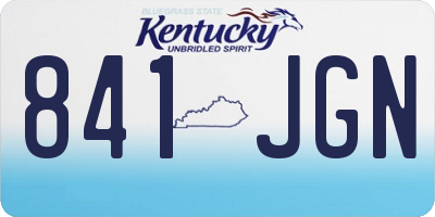 KY license plate 841JGN