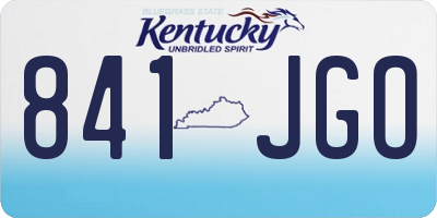 KY license plate 841JGO