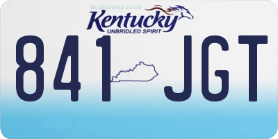 KY license plate 841JGT