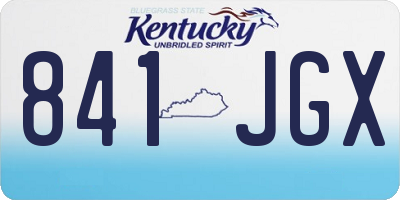 KY license plate 841JGX