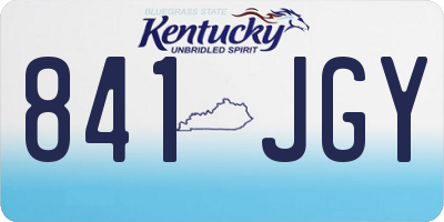 KY license plate 841JGY